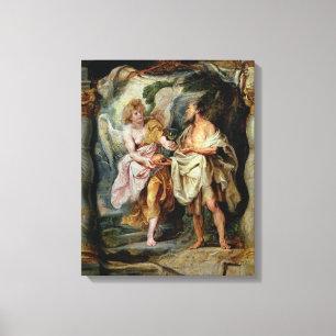 The Prophet Elijah and the Angel Canvas Print
