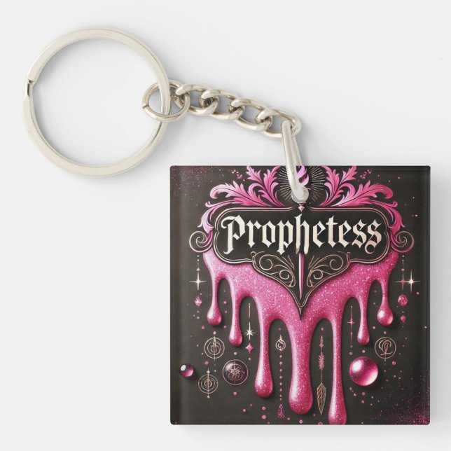 'The Prophetess' Acrylic Keychain: Clear Identity, Key Ring (Front)