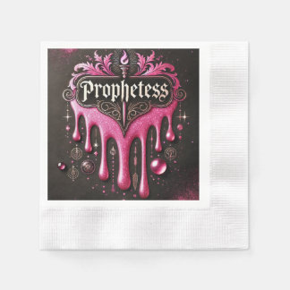'The Prophetess' Coin Cocktail Napkins: Small Deta Napkin