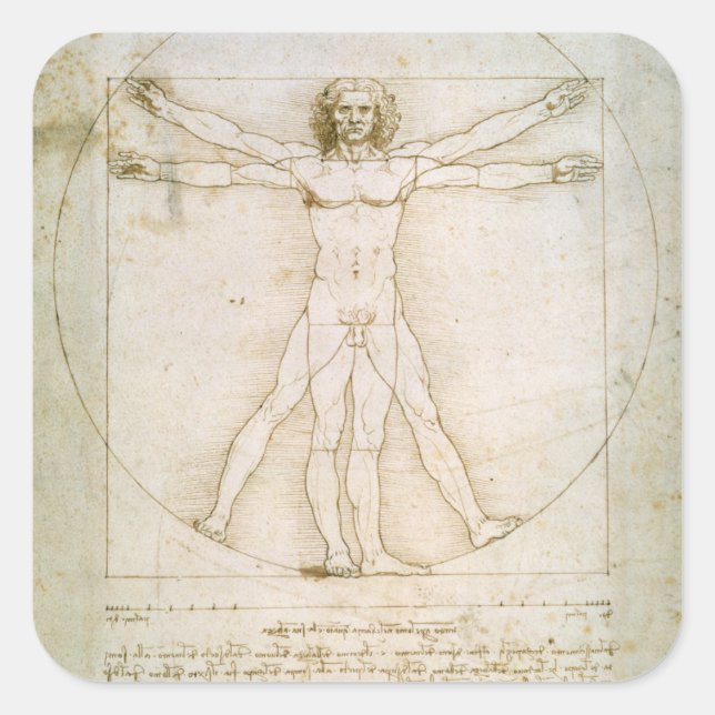 The Proportions of the human figure Square Sticker (Front)