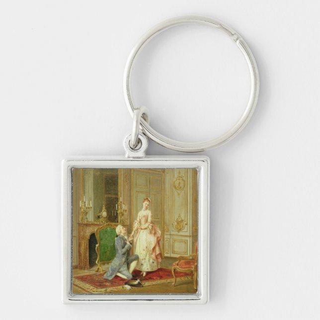 The Proposal (oil on panel) Key Ring (Front)