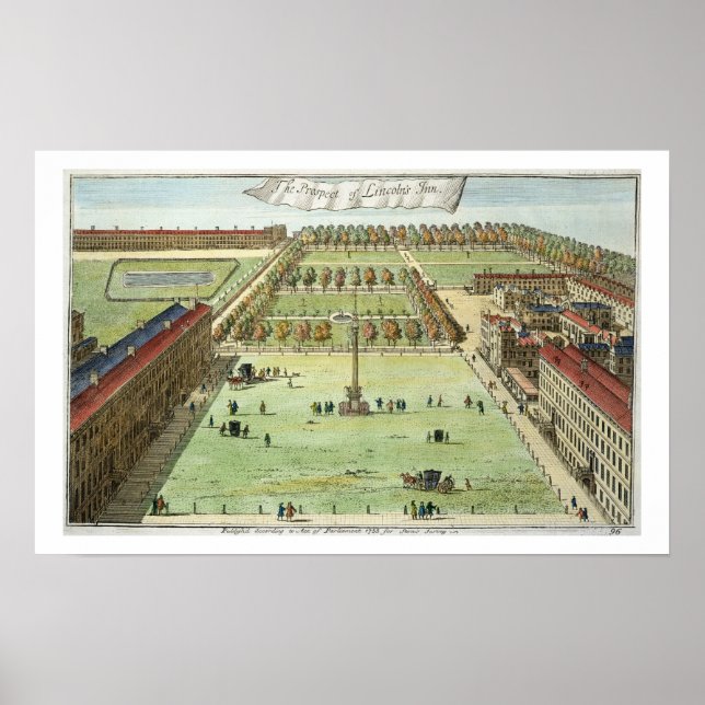 The Prospect of Lincoln's Inn, for 'Stow's Survey Poster (Front)