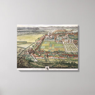 The prospect of Nottingham from the East engraved Canvas Print