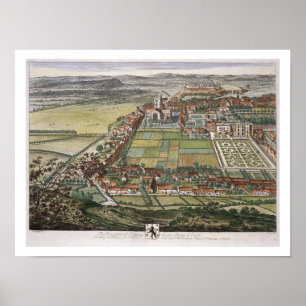 The prospect of Nottingham from the East engraved Poster