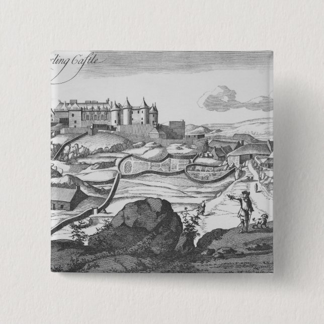 The Prospect of Sterling Castle 15 Cm Square Badge (Front)