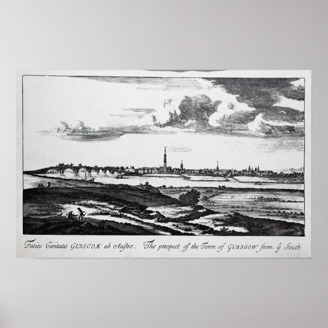 The Prospect of the Town of Glasgow Poster (Front)