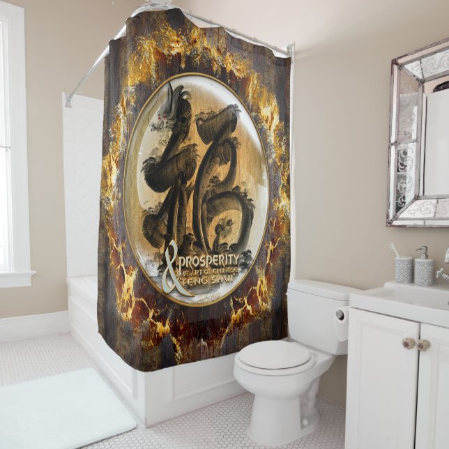 THE PROSPERITY CONNEXION : Art of Chinese Fengshui Shower Curtain (In Situ)