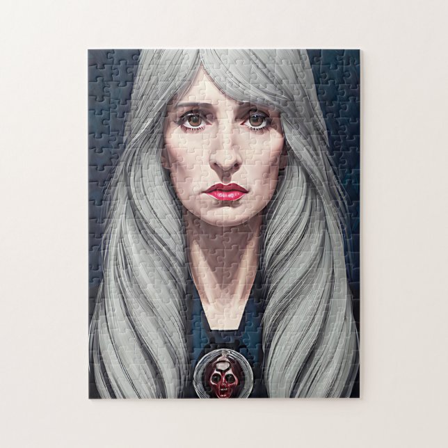 The Protector Elder Witch Fantasy art Painting  Jigsaw Puzzle (Vertical)
