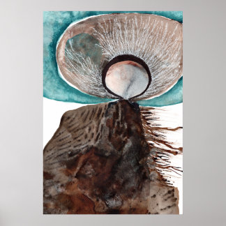 The Protector - Mixed Media Abstract Spirit Guide  Poster