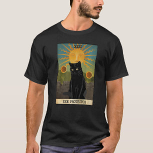 The Protector Tarot Black Cat Mystical Tarot Cat T-Shirt