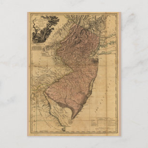 The Province of New Jersey Map (1777) Postcard