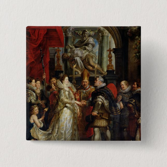 The Proxy Marriage 15 Cm Square Badge (Front)
