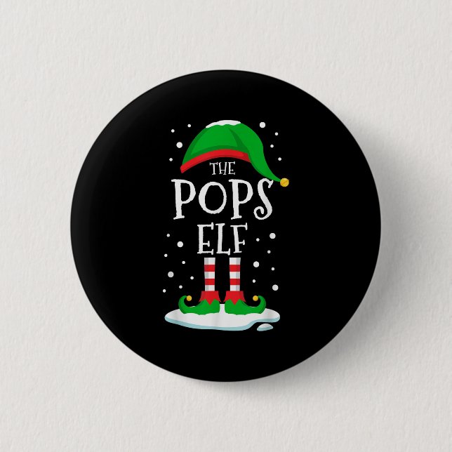 The Ps Elf Christmas Family Matching Xmas Grandpa  6 Cm Round Badge (Front)