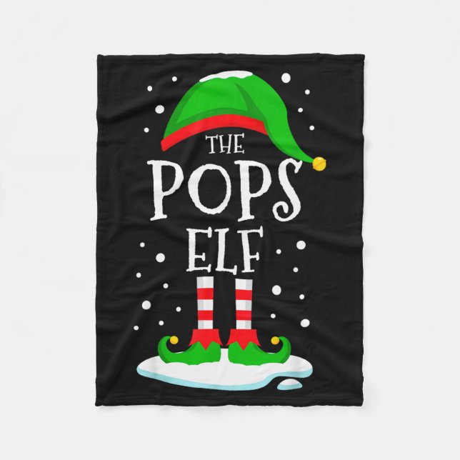 The Ps Elf Christmas Family Matching Xmas Grandpa  Fleece Blanket (Front)