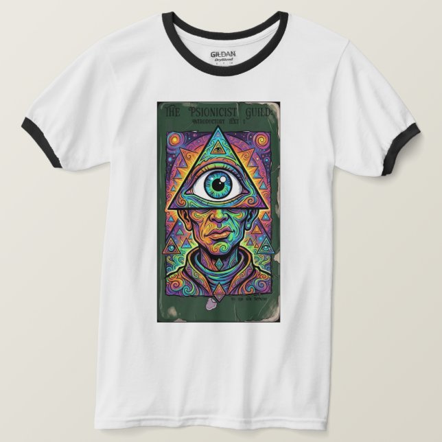 The Psionicist Guild 1 Ringer T-Shirt (Design Front)