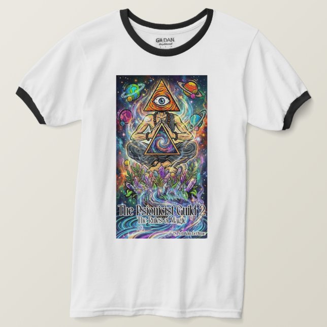 The Psionicist Guild 2 Ringer T-Shirt (Design Front)