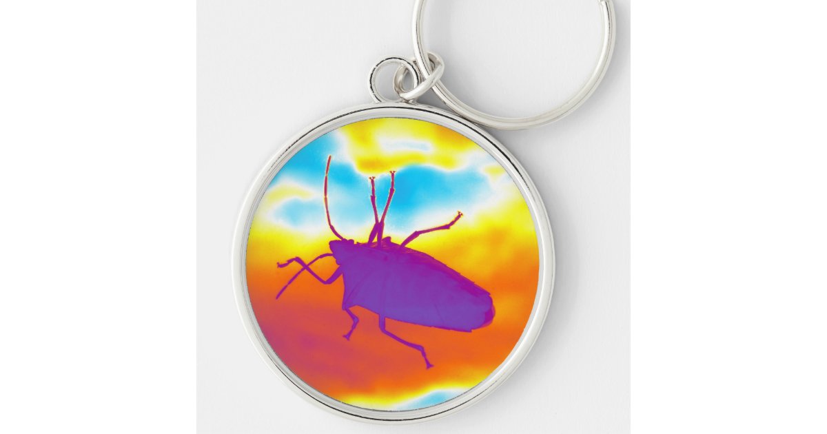 The Psychedelic Bug Key Ring | Zazzle