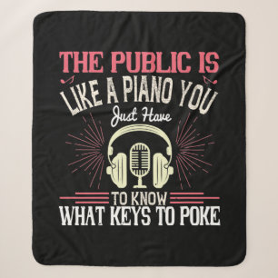 The Public Is Like A Piano Sherpa Blanket