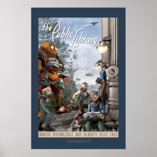 The Public Library - Left Panel (20x30") Poster