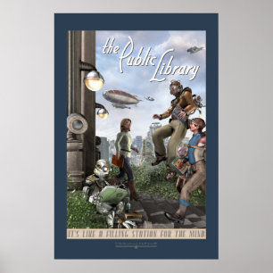 The Public Library - Right Panel (20x30") Poster