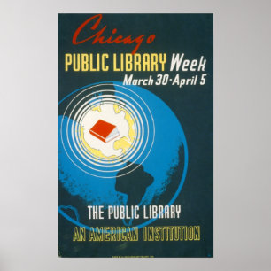 The Public Library Vintage Poster