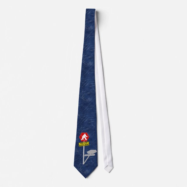 The Puck Stops Here, Ice Hockey Goalie Tie (Front)
