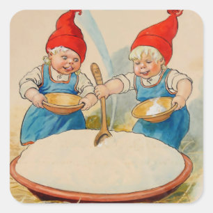 “The Pudding Bowl” by Jenny Nystrom Square Sticker