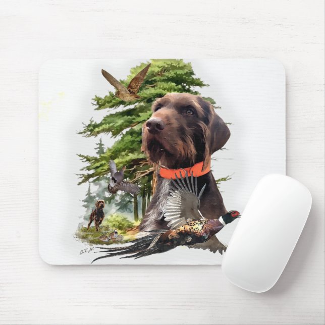 The Pudelpointer  Mouse Mat (With Mouse)
