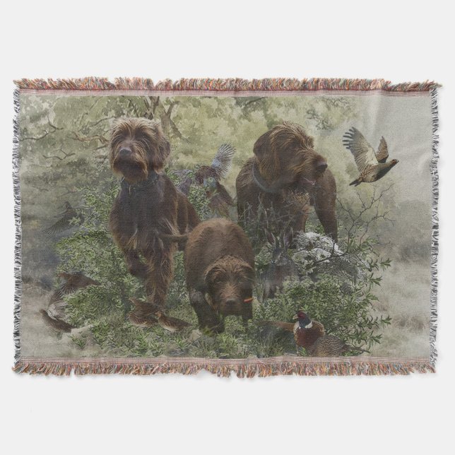 The Pudelpointer     Throw Blanket (Front)