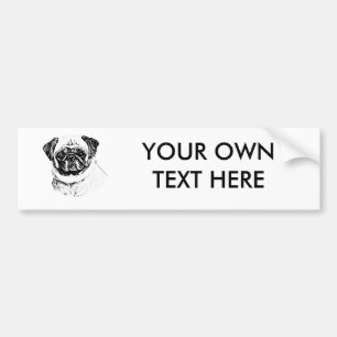 THE PUG BUMPER STICKER