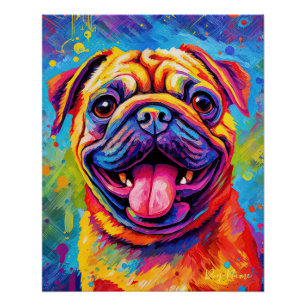 The Pug Dog 002 - Zetton Ziana Poster