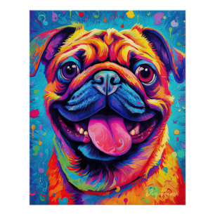 The Pug Dog 003 - Zetton Ziana Poster