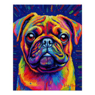 The Pug Dog 004 - Zetton Ziana Poster