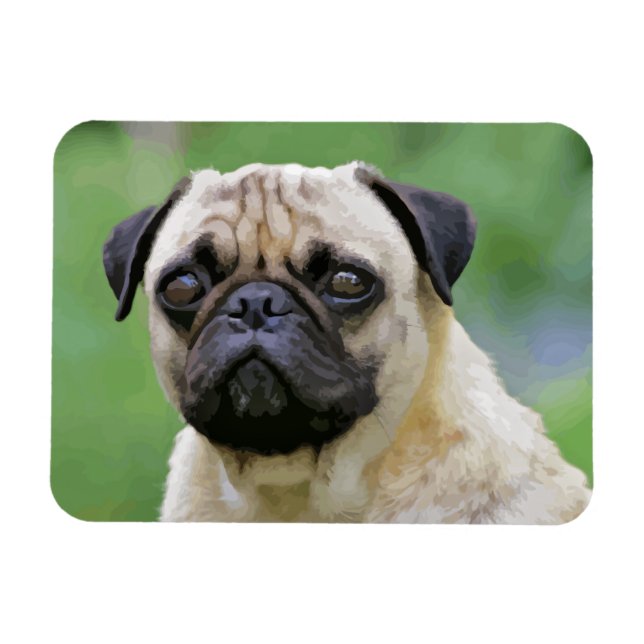 The Pug Dog Magnet (Horizontal)