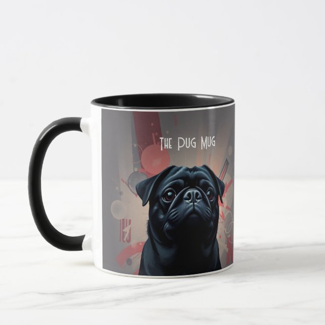 "The Pug Mug"- Pug Dog Coffee Mug (Left)