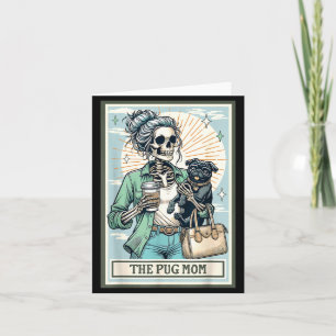 The Pug Mum Skeleton Gift Spooky Season Halloween Card