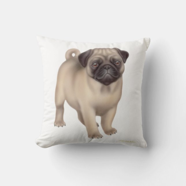 The Pug Puppy Pillow (Front)