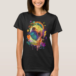 The Puggle Is Real Pug Humour Dutch Bulldog Dog Br T-Shirt