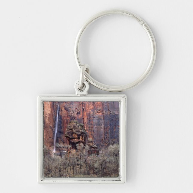 The Pulpit and ephemeral waterfall Key Ring (Front)