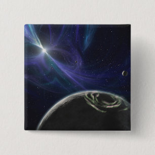 The pulsar planet system 15 cm square badge
