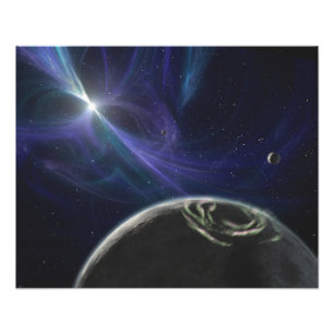 The pulsar planet system photo print