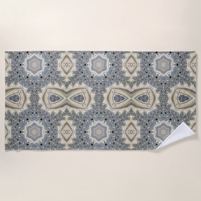 The Pulse of a Fractal Dream  Beach Towel (Front)