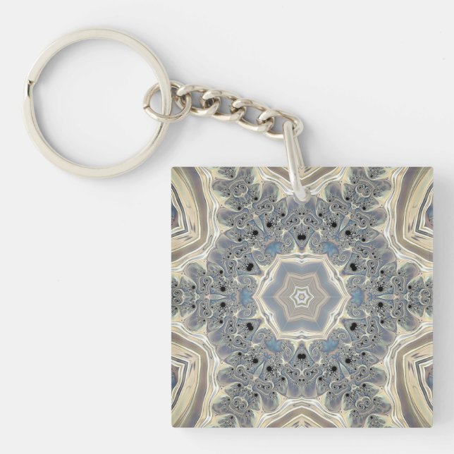 The Pulse of a Fractal Dream Key Ring (Front)