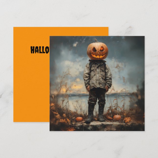 The Pumpkin-Headed Wanderer Invitation (Front/Back)