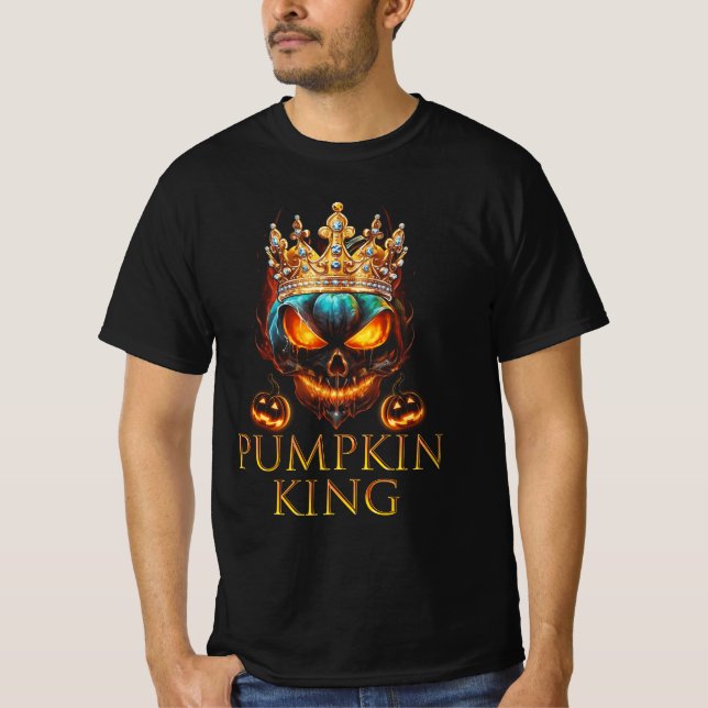 The Pumpkin King Crown Halloween Jack O Lantern Sc T-Shirt (Front)