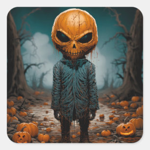 The Pumpkin Man Square Sticker