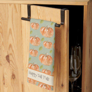 The Pumpkin Patch "Happy Fall Ya'll" Tea Towel