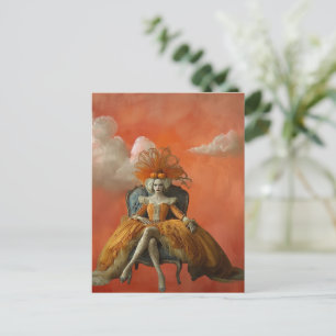 The Pumpkin Queen Surreal Art Postcard