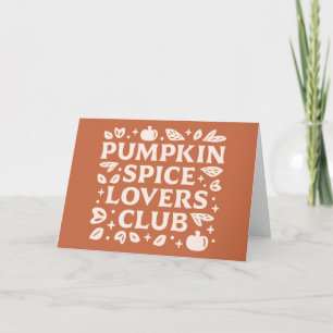 The Pumpkin Spice Lovers Club Card