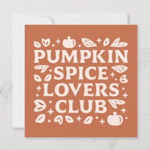 The Pumpkin Spice Lovers Club Card